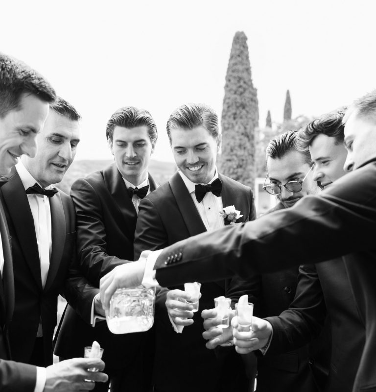 Groom and groomsmen amalfi coast wedding